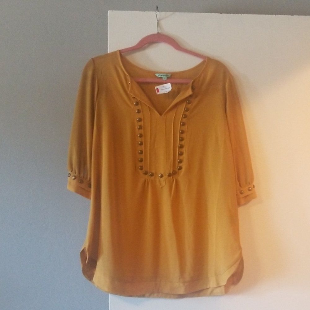 Mustard yellow blouse